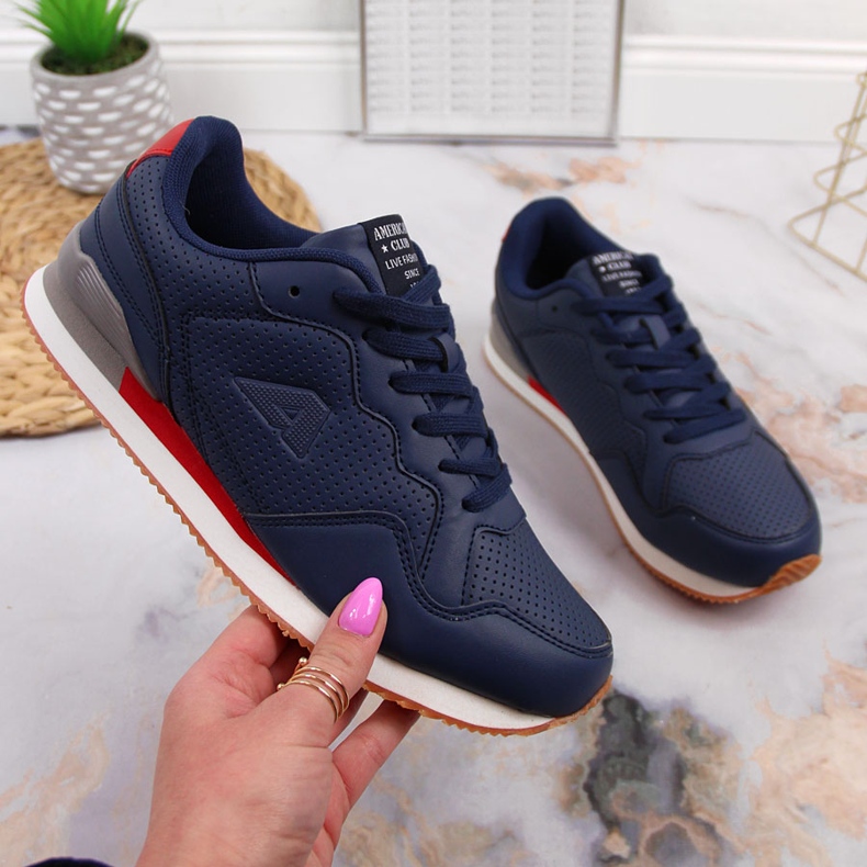 American Club marinblå sportskor 1