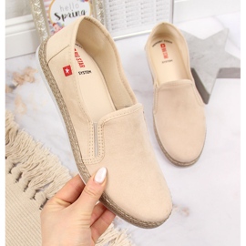 Damespadrillor slip on beige Big Star JJ276001 1