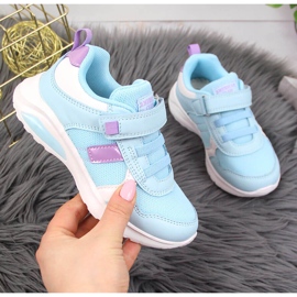 Sportskor för tjejer med kardborreblå American Club 1