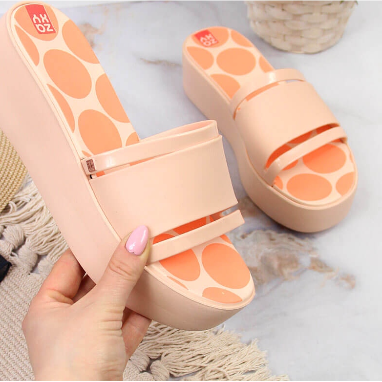 Damtofflor i gummi på plattformen naken Zaxy HH285194 mångfärgad 1