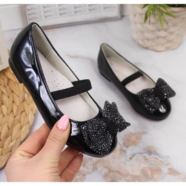 S.Barski Flickballerinor med resårband svart S. Bararski 1