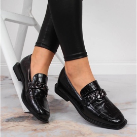 S.Barski Damskor med kedja krokosvart S. Barski 1