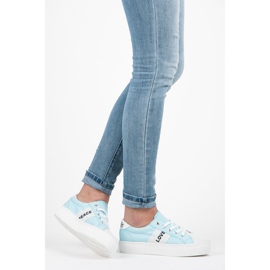 Kylie Love &amp; peace sneakers blå 2
