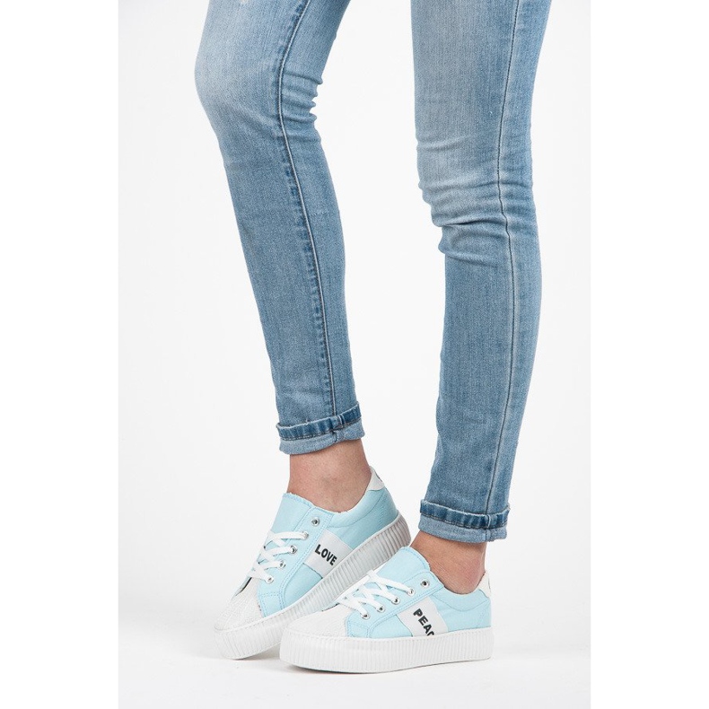 Kylie Love &amp; peace sneakers blå 1