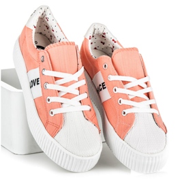 Kylie Love &amp; peace sneakers orange 1