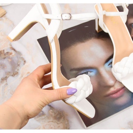 Vita Vinceza högklackade sandaler för kvinnor 1