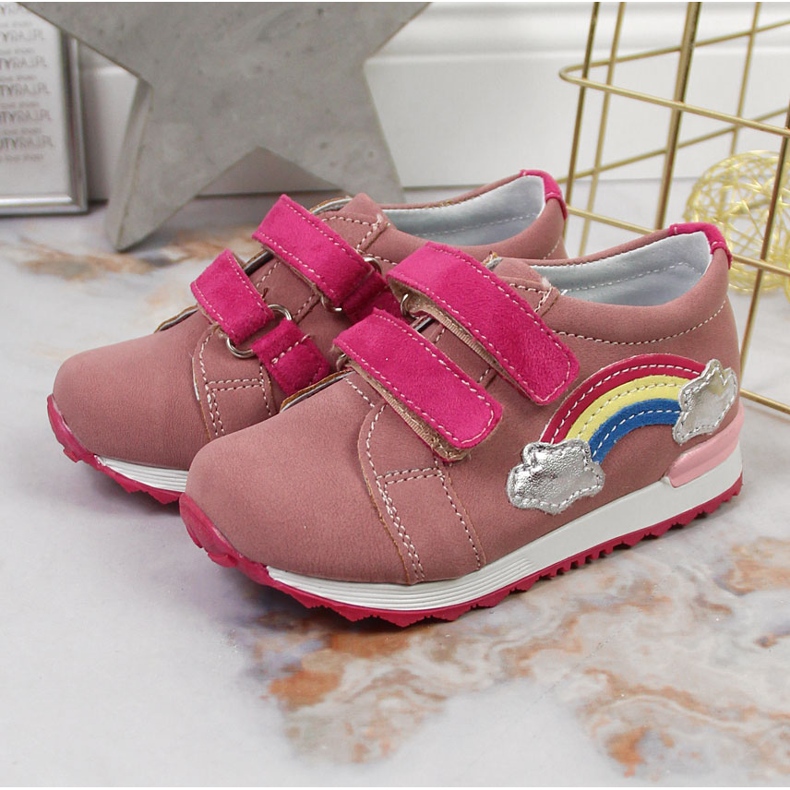 Flickskor med kardborre lila Kornecki 6775 violett mångfärgad 2