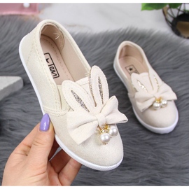 News Beiga sneakers för tjejer med öron NYHETER beige 1