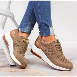 Beige kilskor för kvinnor Jezzi 1