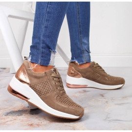 Beige kilskor för kvinnor Jezzi 2