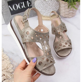 Kilsandaler för kvinnor Jezzi gyllene 1