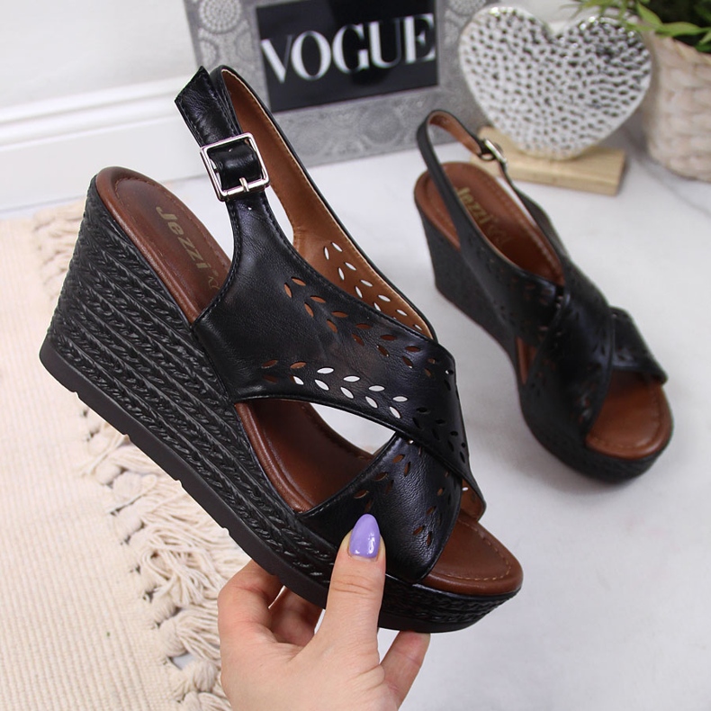 Svarta damsandaler Jezzi 1