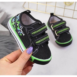 Pojksneakers med kardborre svart Atletico 1