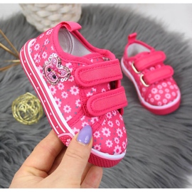 Atletico rosa kardborrsneakers för tjejer med blommor 1