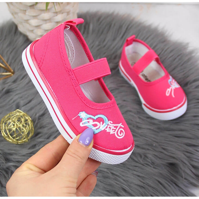 Flickballerinor med resår i rosa Atletico 1