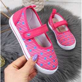 Ballerinasneakers för tjejer med kardborre Atletico rosa 1