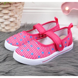 Ballerinasneakers för tjejer med kardborre Atletico rosa 2