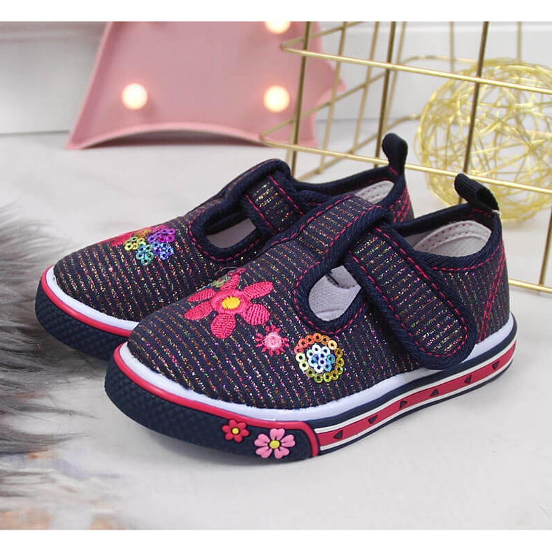 Atletico marinblå sneakers för tjejer 2