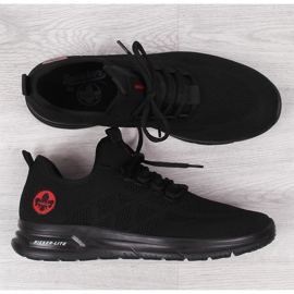 Sportskor i svart mesh för män Rieker B7376-00 1