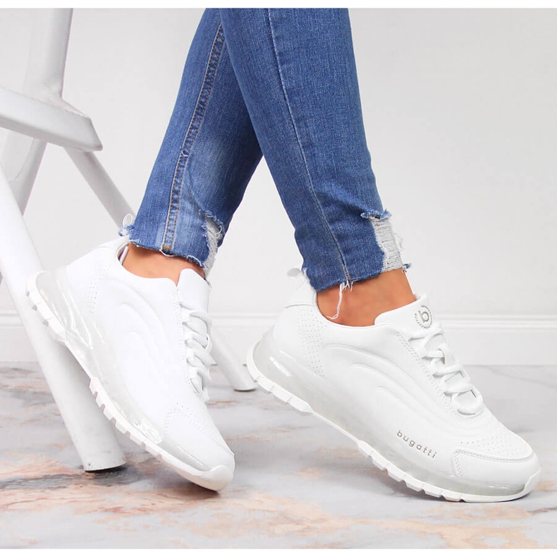 Vita Bugatti JJ253094 sportskor för kvinnor 1