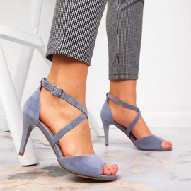Damsandaler på en högklackad blå Sergio Leone 2