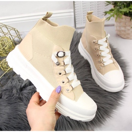 High-top sneakers för kvinnor beige Atletico 1
