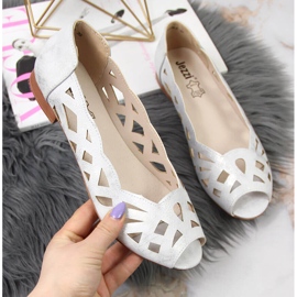 Dam genombrutna ballerinaskor Jezzi silver- 1