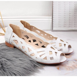 Dam genombrutna ballerinaskor Jezzi silver- 2