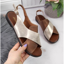 Jezzi guldsandaler för damer gyllene 1