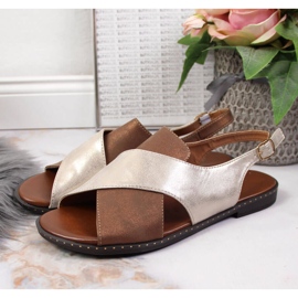 Jezzi guldsandaler för damer gyllene 2