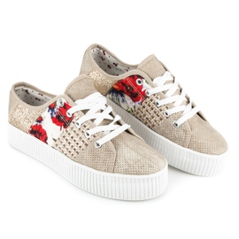 Kylie Sneakers för kvinnor på plattformen brun 1