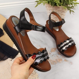 Svarta damsandaler Jezzi 1