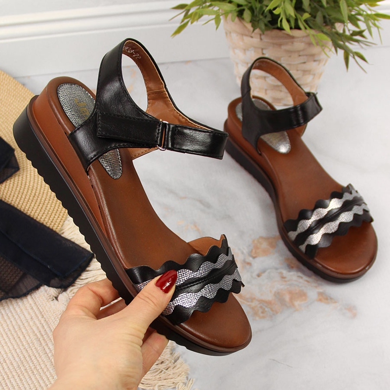 Svarta damsandaler Jezzi 1