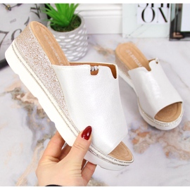 Silver damtofflor på kil T.Sokolski silver- 2