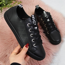 Damsneakers med eko läder svart Filippo 1