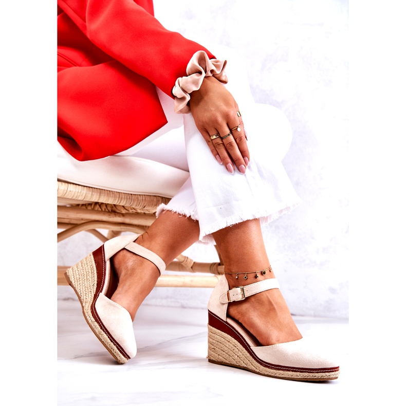 Seastar Beige Espadriller för kvinnor på kilar Tamarill 4