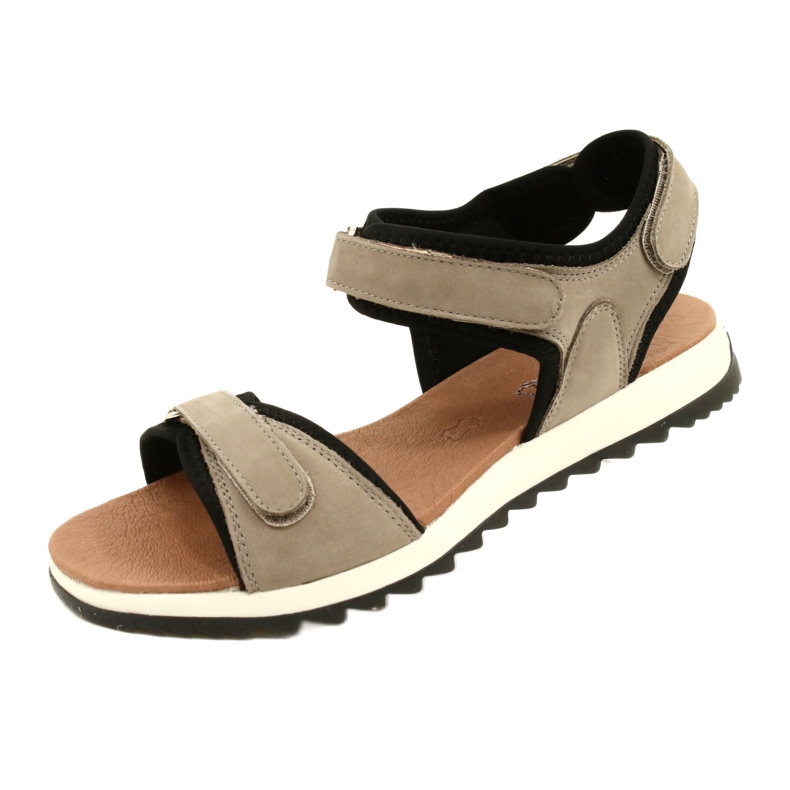 Bekväma sportsandaler Caprice 28711-28 334 Taupe Nubuc beige svart 3