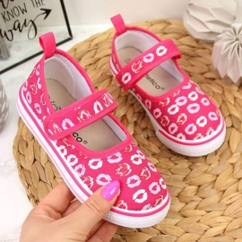 Kardborre ballerinor tofflor för dagis rosa Jr Atletico 1