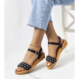 Farra svarta sandaler för kvinnor 1