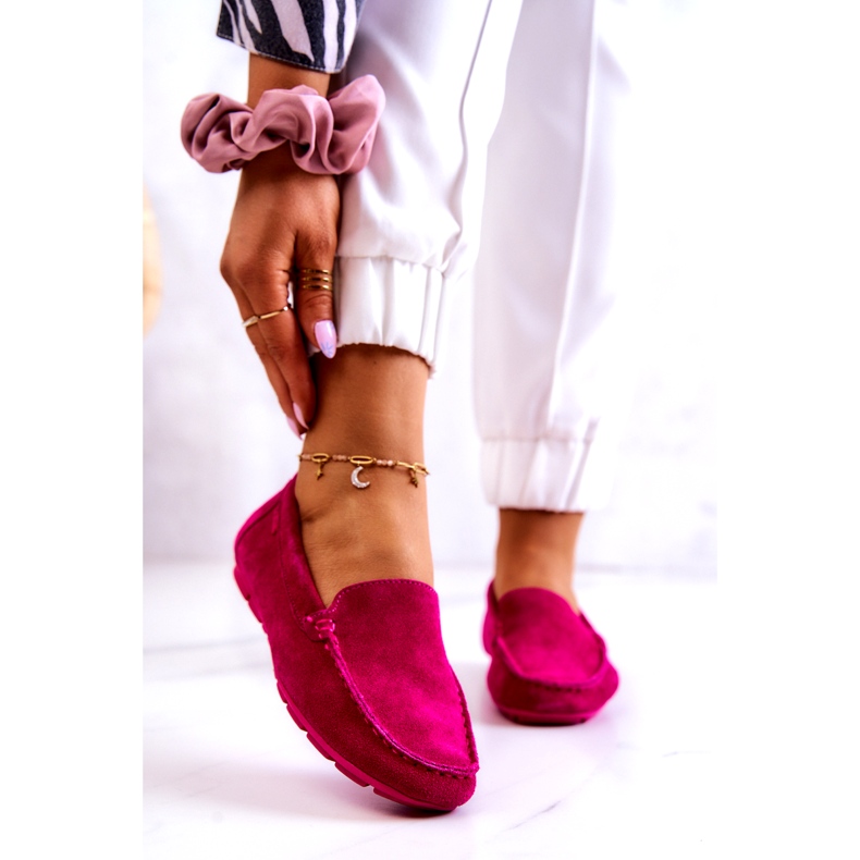 Mocka Loafers för damer Big Star JJ274656 Fuchsia rosa 1