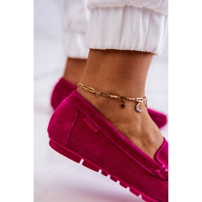 Mocka Loafers för damer Big Star JJ274656 Fuchsia rosa 3