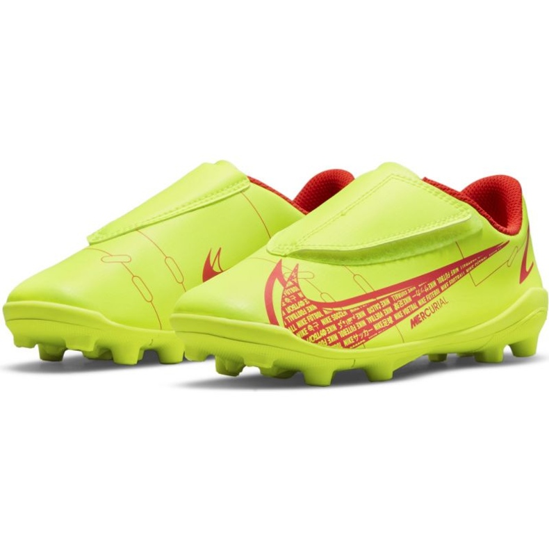 Nike Mercurial Vapor 14 Club Mg Jr CV0833-760 fotbollsskor gula färger 4