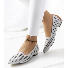 Grå Jarrett genombrutna ballerinor 1