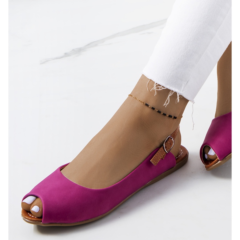 Rosa sandaler med Bene-skaft 1