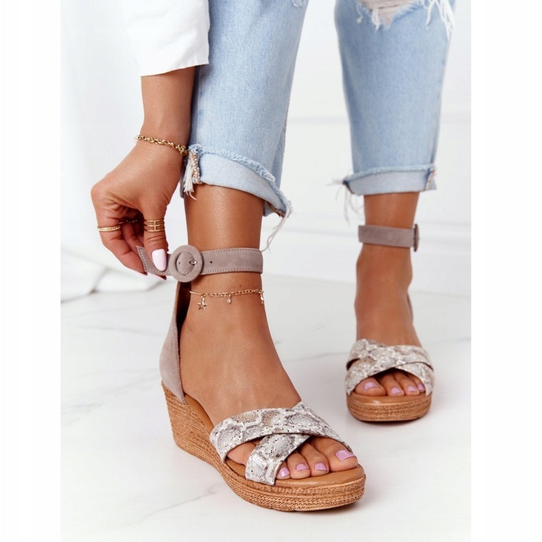 Mockaskinnsandaler Maciejka 04565-04 Beige-Gold 3