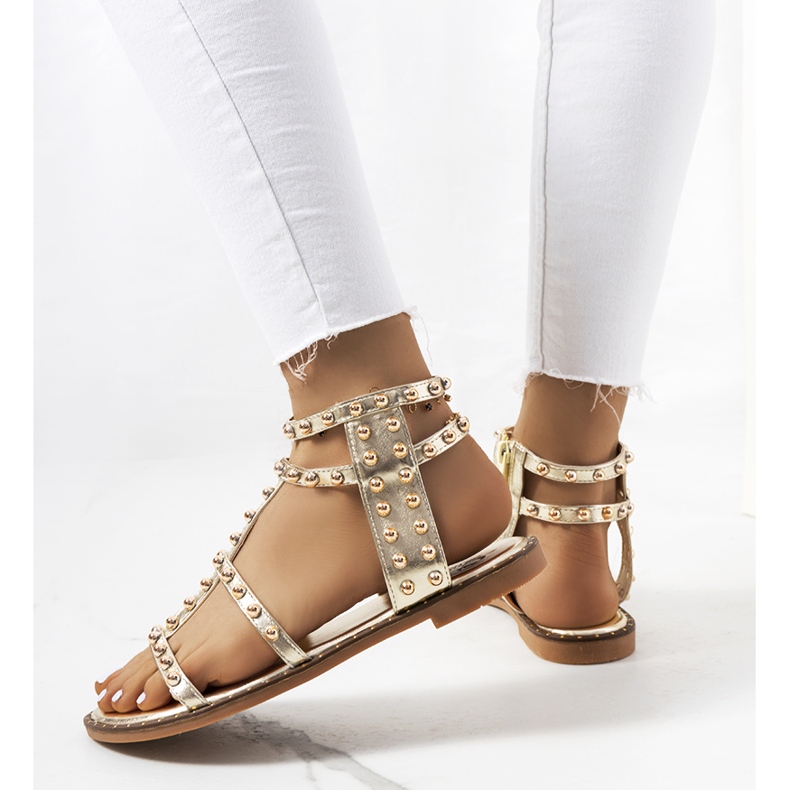 Kabor sandaler med dubb i guld gyllene 1