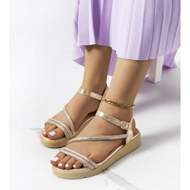 Ray guld sandaler för kvinnor gyllene 1