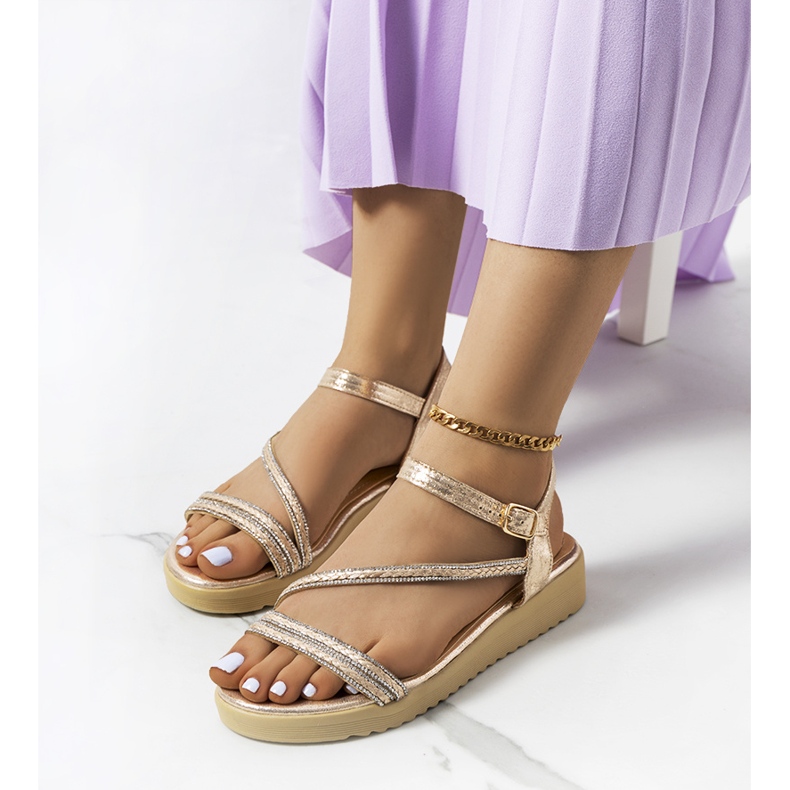 Ray guld sandaler för kvinnor gyllene 1