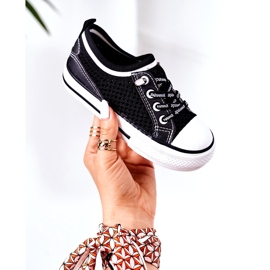 Apawwa Barnens luftiga svarta Kids Club -sneakers 1