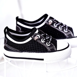 Apawwa Barnens luftiga svarta Kids Club -sneakers 2